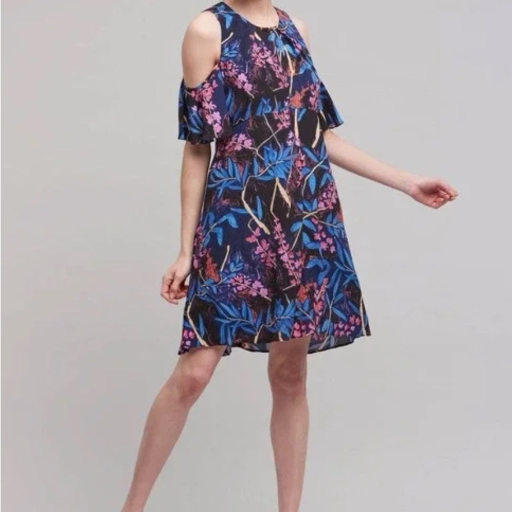 Anthropologie Maeve Elia Open-Shoulder Dress